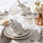 French Perle Groove 24-Piece Dinnerware Set - Image 4